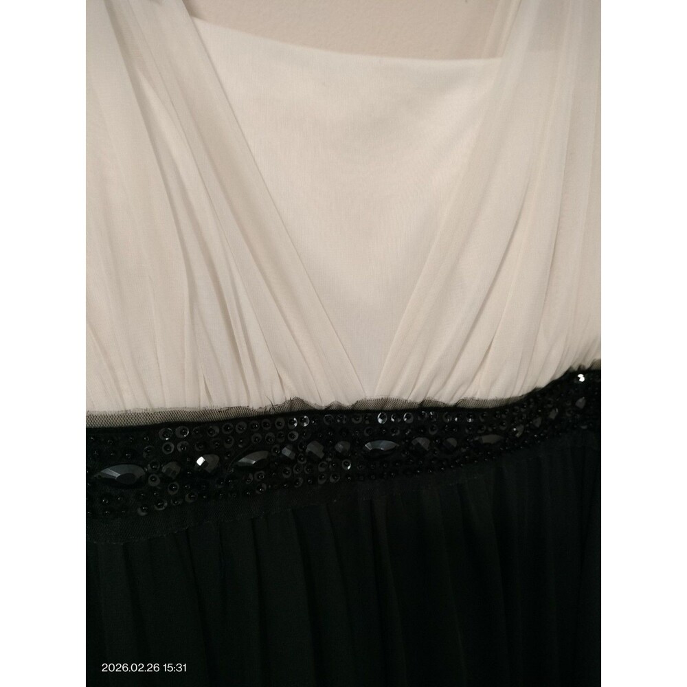 JESSICA HOWARD Womens Black & Cream Evening Occasion Cocktail Dress - Sz 16 - Picture 4 of 12